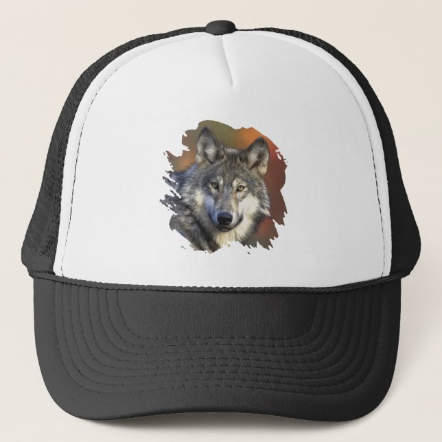 Gorra De Camionero Lobo gris (Anverso)