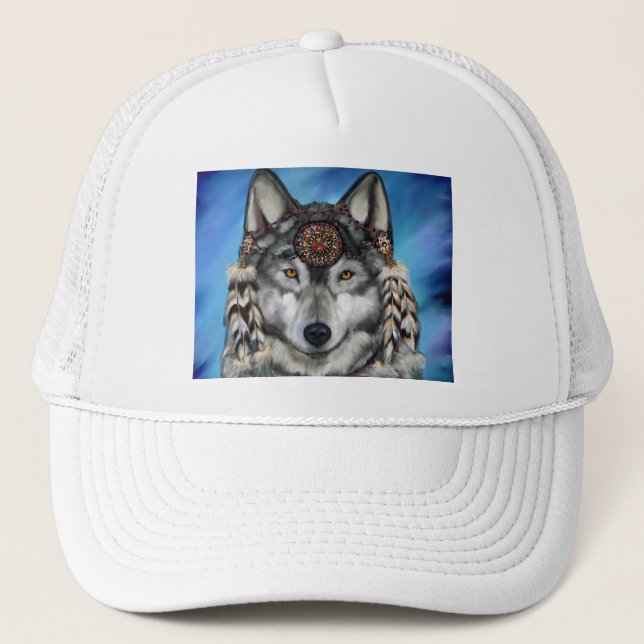 Gorra De Camionero Lobo Gris (Anverso)