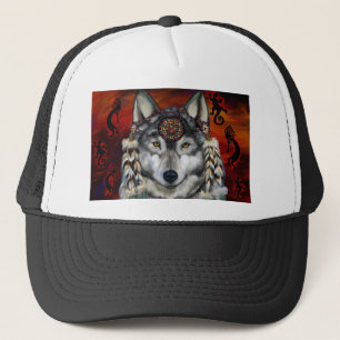 Gorra De Camionero Lobo Gris