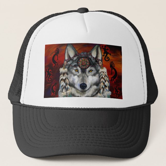 Gorra De Camionero Lobo Gris (Anverso)