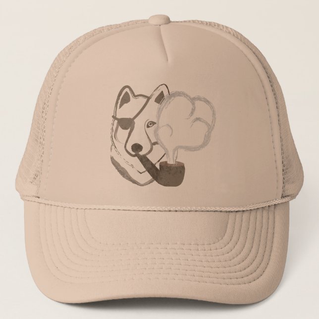 Gorra De Camionero Lobo que fuma (Anverso)