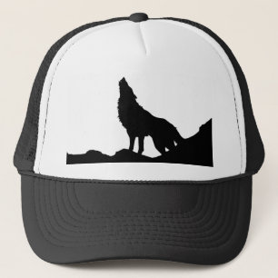Gorra De Camionero Lobo solitario parado en una colina