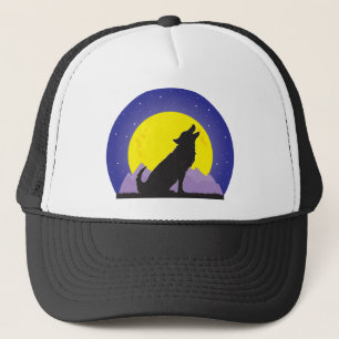 Gorra De Camionero Lobo y luna