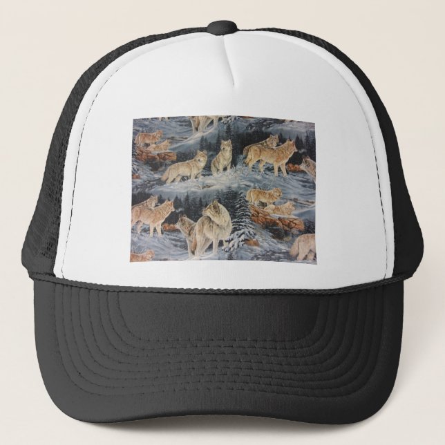 Gorra De Camionero Lobos de invierno (Anverso)