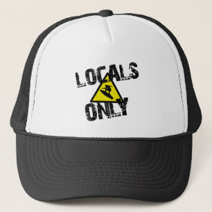 Gorra De Camionero Locals only navegar peligro sign surf
