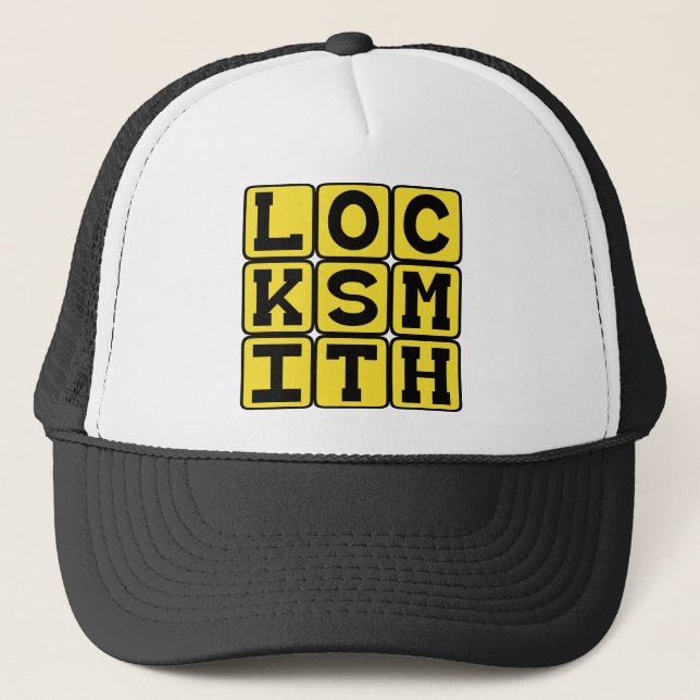 Gorra De Camionero Locksmith, maestro de bloqueos (Anverso)