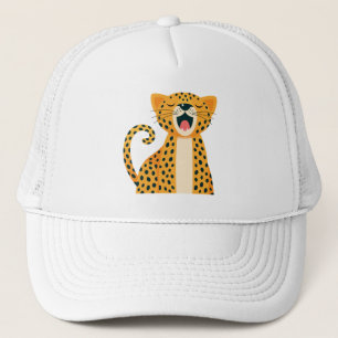Gorra De Camionero Loco animal de safari, guepardo de dibujos animado