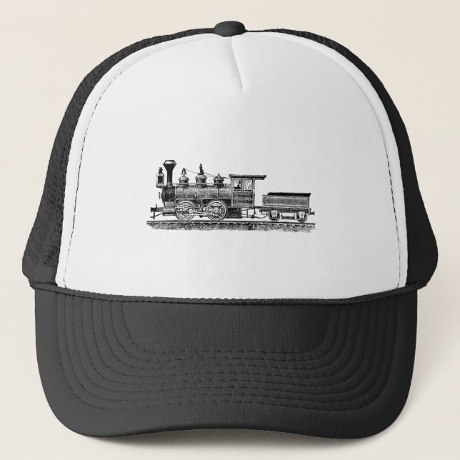 Gorra De Camionero Locomotora 02 - Negro (Anverso)