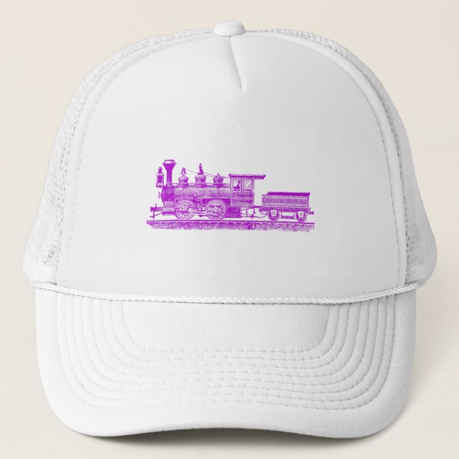 Gorra De Camionero Locomotora 02 - Púrpura (Anverso)