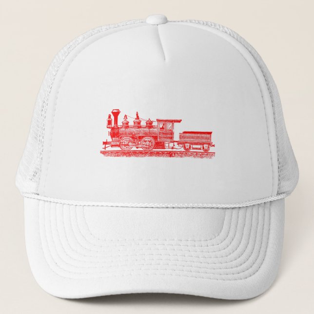 Gorra De Camionero Locomotora 02 - Rojo (Anverso)