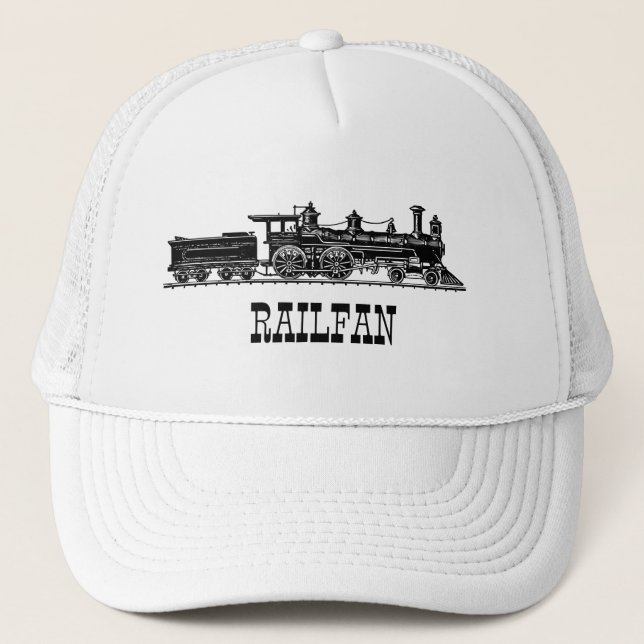 Gorra De Camionero Locomotora con coche de carbón personalizado (Anverso)
