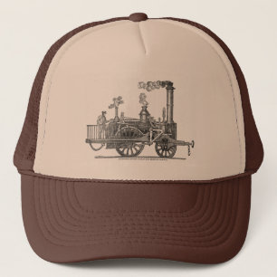 Gorra De Camionero Locomotora de vapor temprano