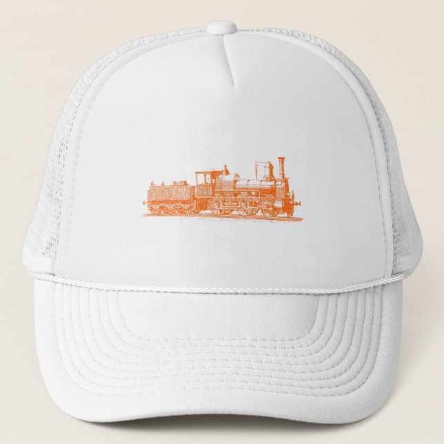 Gorra De Camionero Locomotora - Naranja (Anverso)
