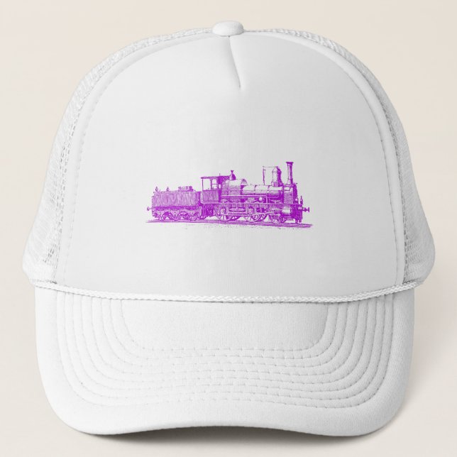 Gorra De Camionero Locomotora - Púrpura (Anverso)