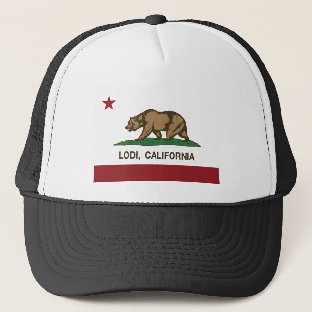 Gorra De Camionero lodi de la bandera de California (Anverso)