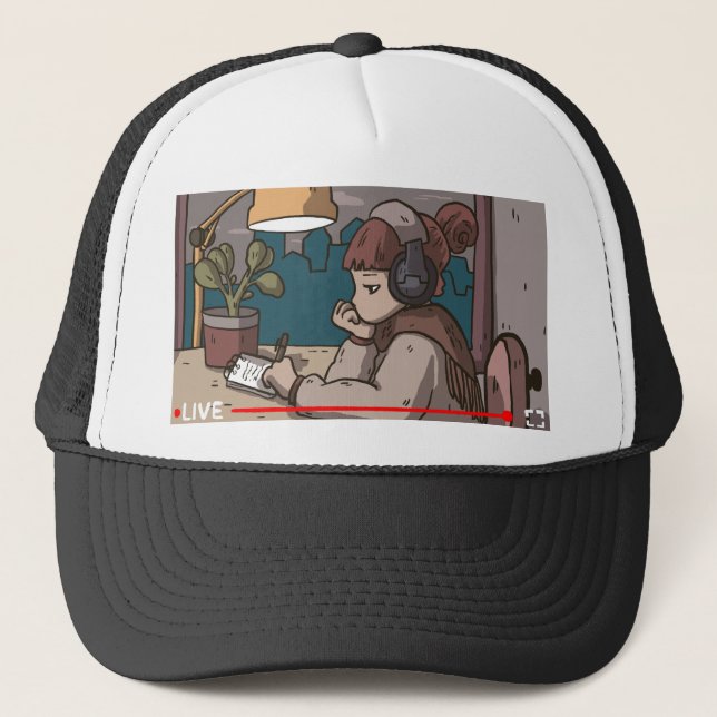 Gorra De Camionero Lofi Hiphop Chill Radio (Anverso)