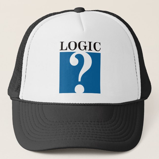 Gorra De Camionero Lógica - negro y azul (Anverso)