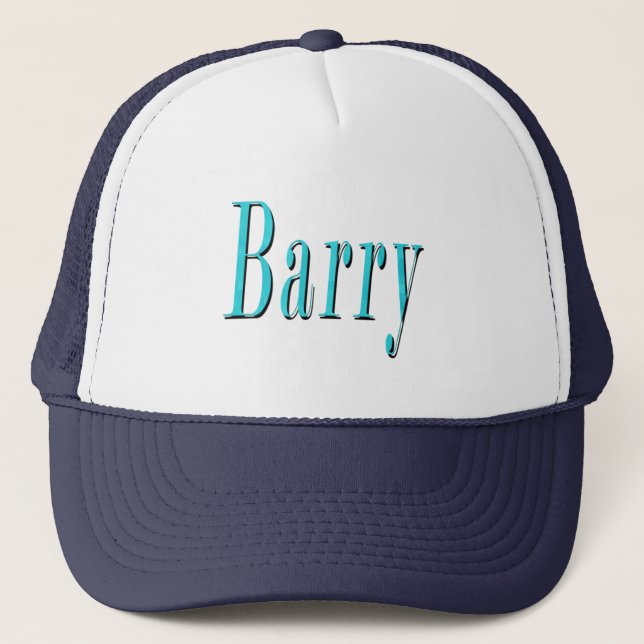 Gorra De Camionero Logo Blue Barry Name, (Anverso)