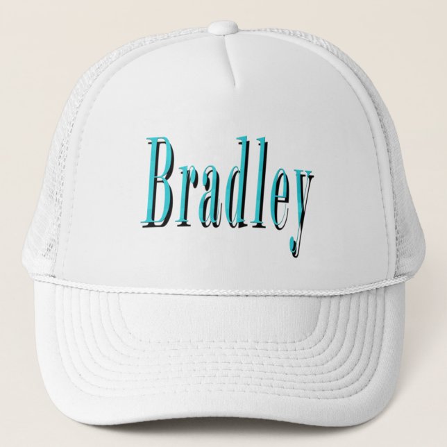 Gorra De Camionero Logo Blue Bradley Name, (Anverso)