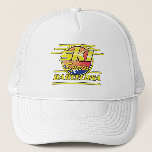 Gorra De Camionero Logo de Barcelona España para esquiar (Anverso)