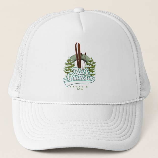 Gorra De Camionero Logo de Black Mountain New Hampshire Ski. (Anverso)