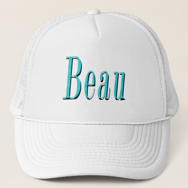 Gorra De Camionero Logo de Blue Beau Name, (Anverso)