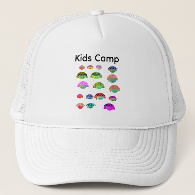 Gorra De Camionero Logo de campamento infantil (Anverso)