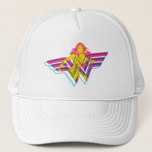 Gorra De Camionero Logo De Cómic Rosa-Mujer Maravilla