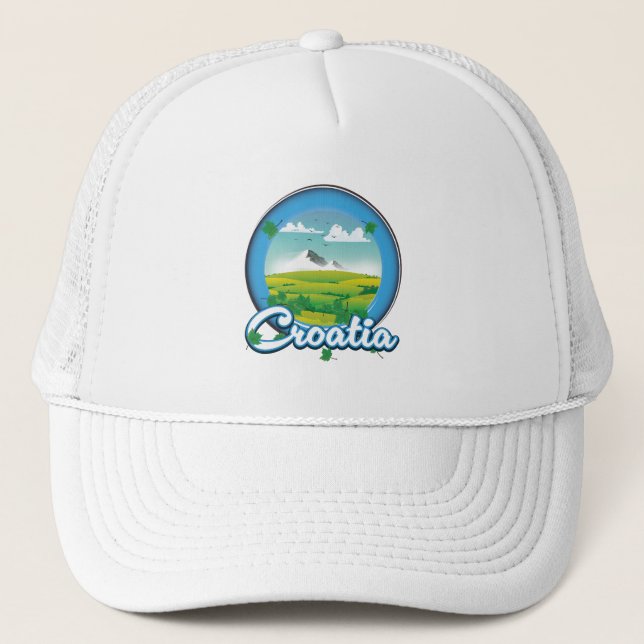 Gorra De Camionero Logo de Croatia Travel (Anverso)