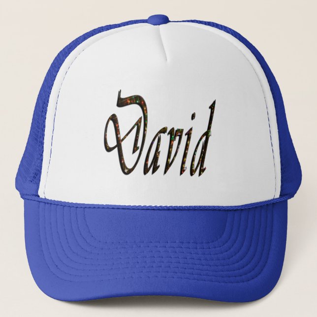 Gorra De Camionero Logo de David Name, (Anverso)