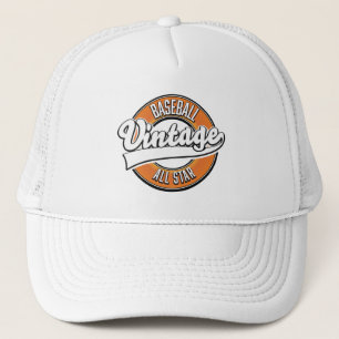 Gorra De Camionero Logo de estilo vintage de béisbol.