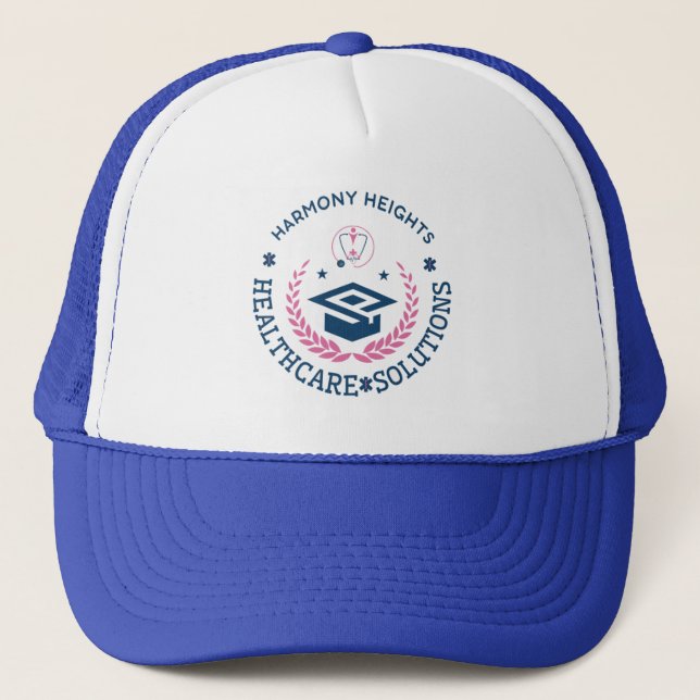Gorra De Camionero Logo de Harmony Heights Healthcare Solutions Compa (Anverso)
