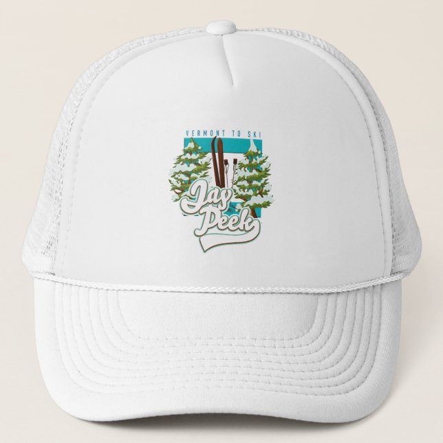 Gorra De Camionero Logo de Jay Peek Vermont (Anverso)