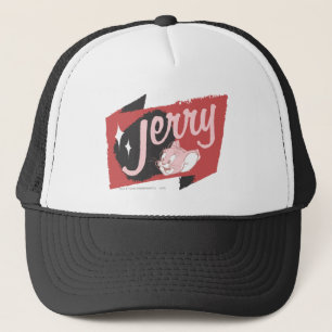 Gorra De Camionero Logo de Jerry Red y Black