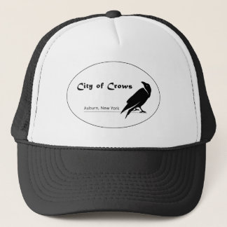 Gorra De Camionero Logo de la ciudad de los Crows en blanco y negro
