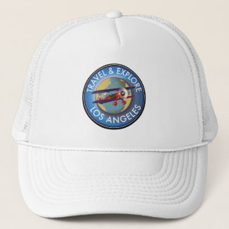 Gorra De Camionero Logo de la exploración de viajes de Los Ángeles