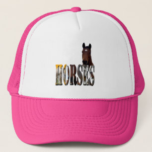 Gorra De Camionero Logo De La Imagen De Caballo Y Caballo De Castaño,