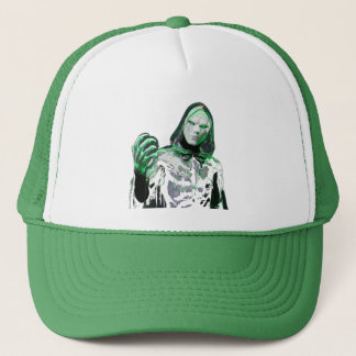 Gorra De Camionero Logo de la tapa de horror de color verde