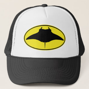 Gorra De Camionero Logo de Manta Ray Silhouette
