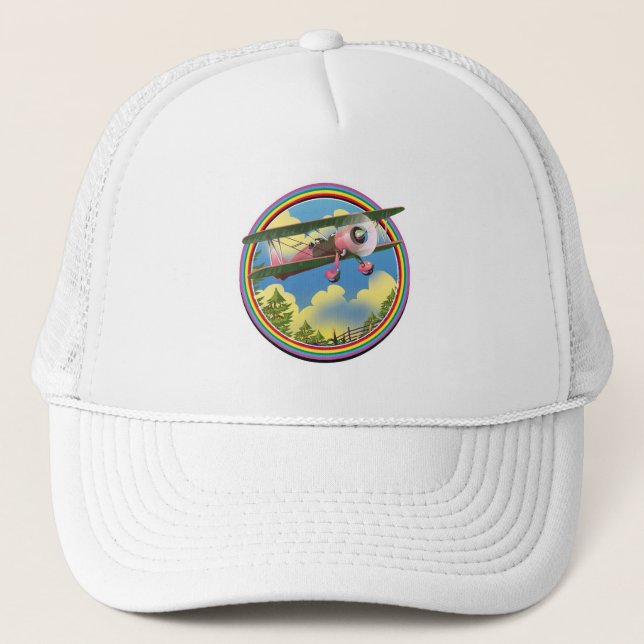Gorra De Camionero Logo de Rainbow Pink Bi (Anverso)