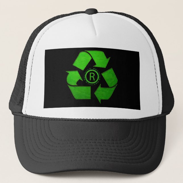 Gorra De Camionero Logo de reciclaje de Shirley Taylor (Anverso)