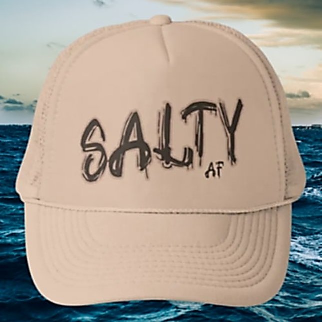 Gorra De Camionero Logo de "Salty AF" Sandy Beach (Subido por el creador)
