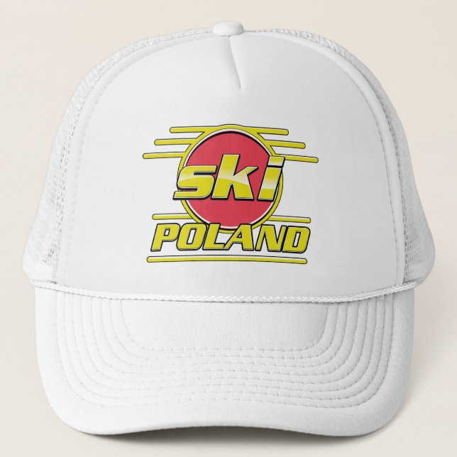 Gorra De Camionero Logo de Ski Poland 80 (Anverso)