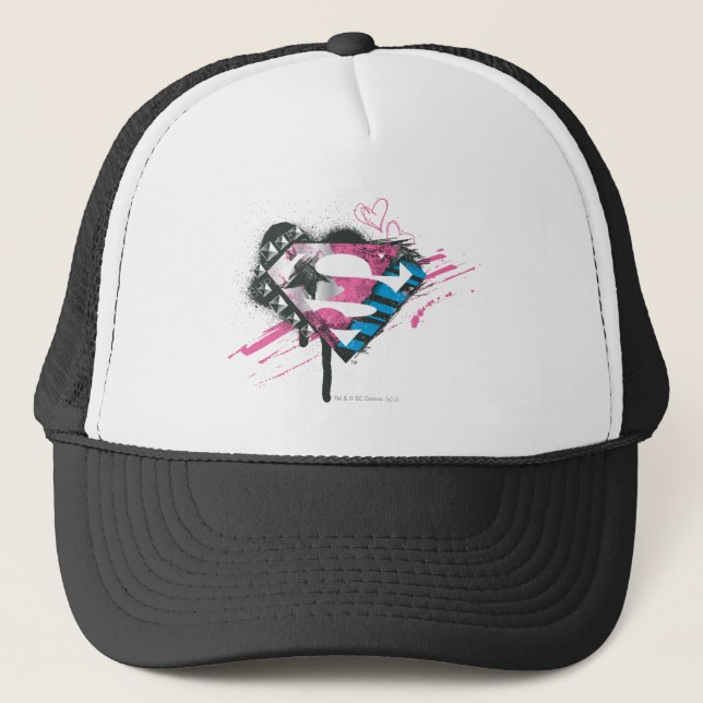 Gorra De Camionero Logo de Supergirl Hearts (Anverso)