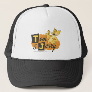 Gorra De Camionero Logo de Tom y Jerry Mouse en Paw