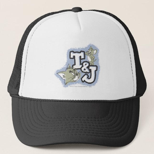 Gorra De Camionero Logo de Tom y Jerry T&J (Anverso)