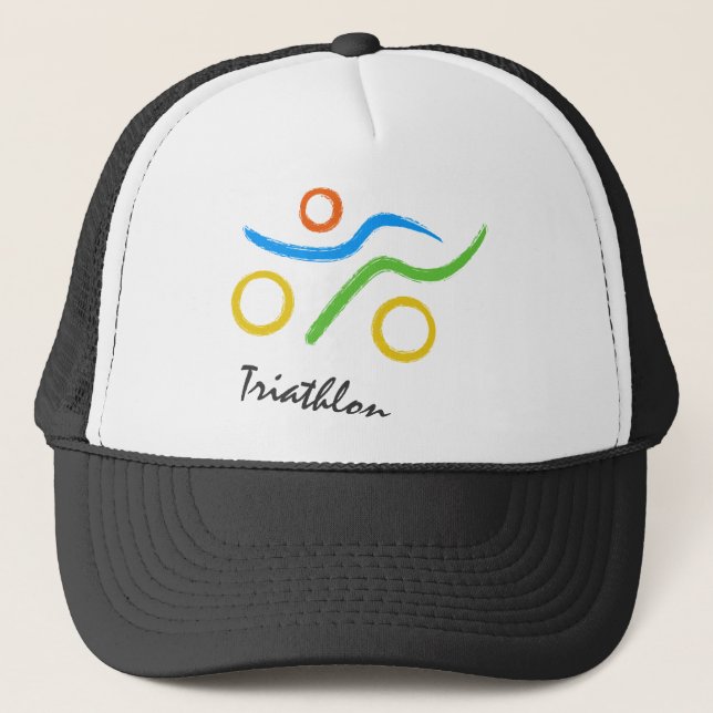 Gorra De Camionero Logo de Triathlon (Anverso)