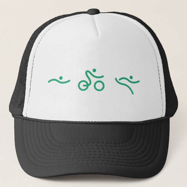 Gorra De Camionero Logo de Triathlon Green (Anverso)