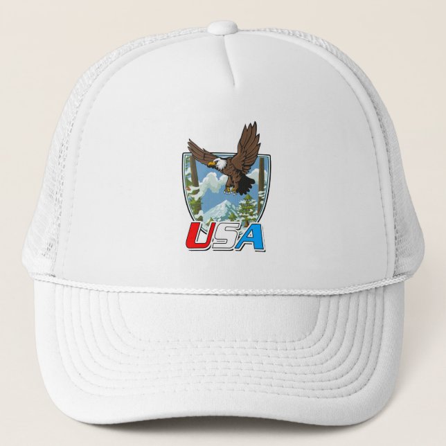 Gorra De Camionero Logo de USA Patriot (Anverso)
