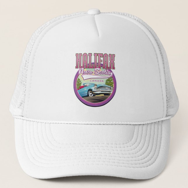Gorra De Camionero Logo de viaje de Halifax Nova Scotia (Anverso)
